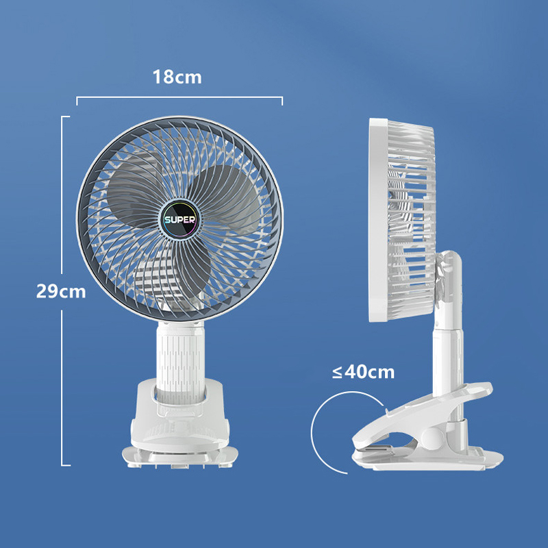 Title 12, USB Rechargeable Desktop Camping Fan 3 Gears Wi...