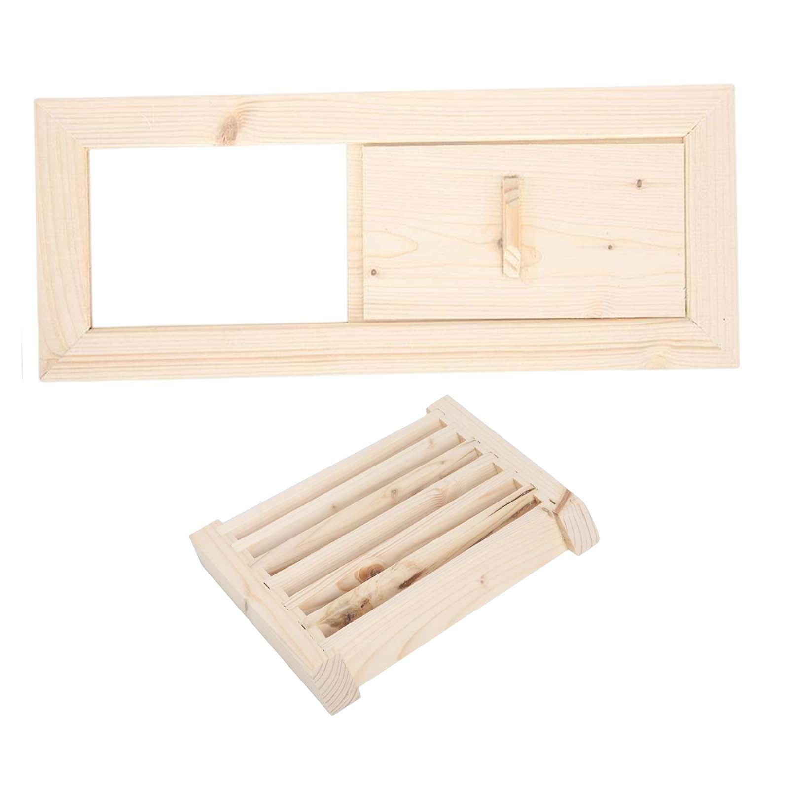 Sauna Vent Kit Panel Ventilation Wooden Louvers Equipment for Steam Room Swimming Bath Shower Russian Sauna Accessories