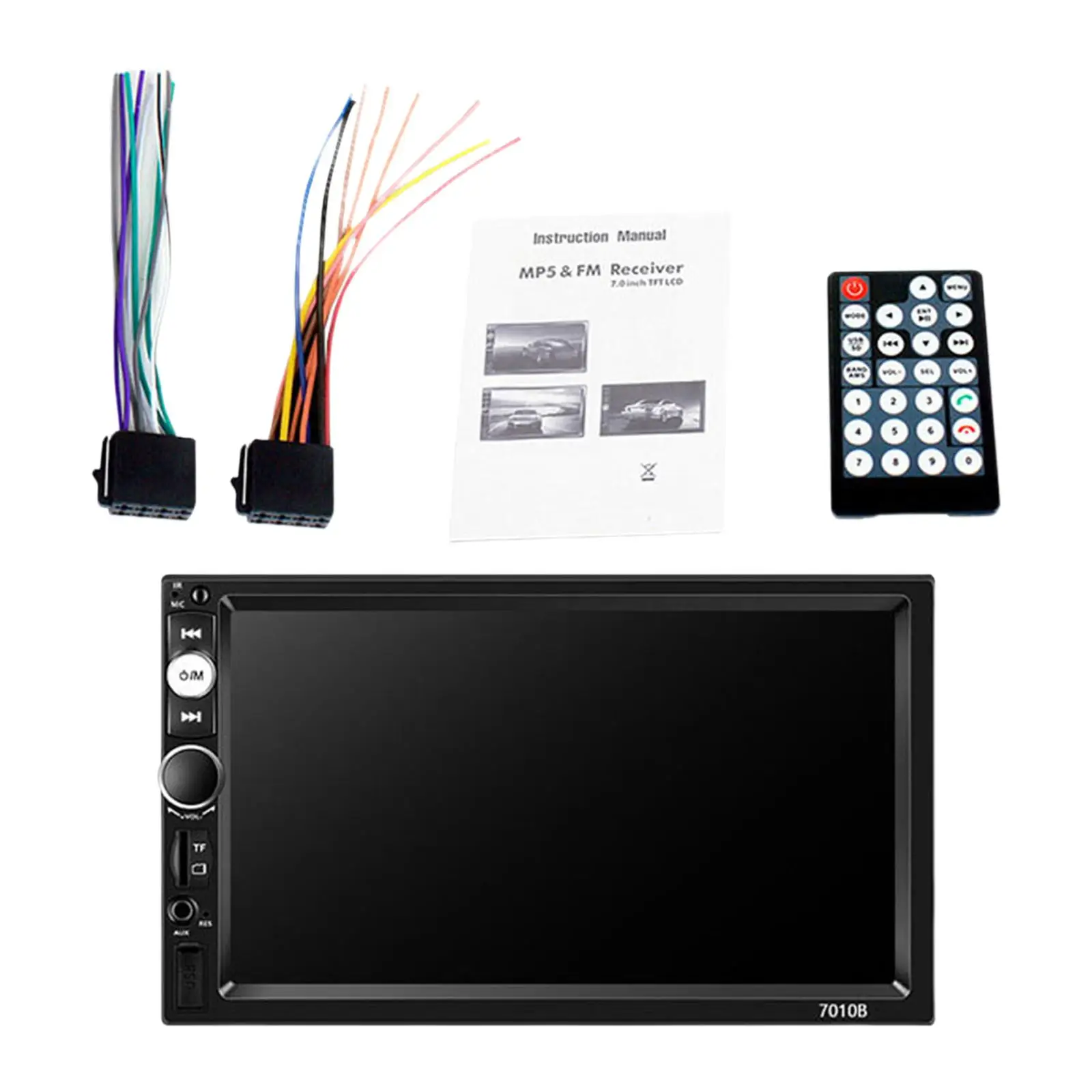 Multimedia Player 7in Touchscreen 3.5mm AUX Input for Automotive Car RV