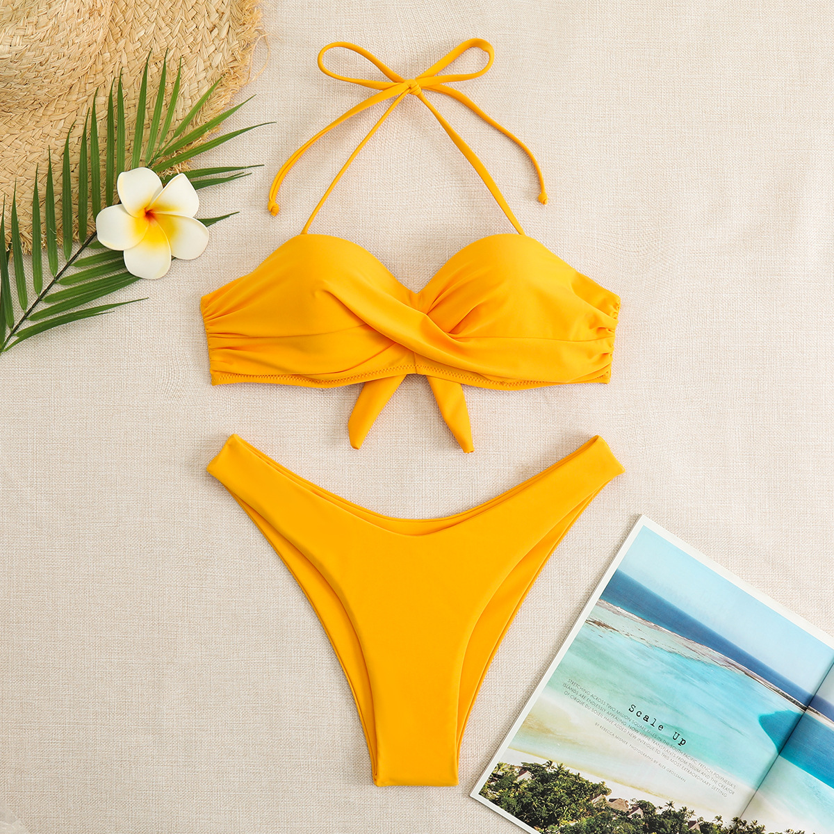 Push Up Bikini Set - Womens Halter Underwire Swimsuit 2024