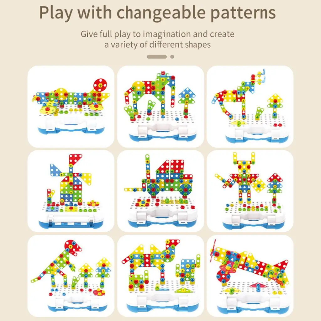 246Pcs Mosaic Building Model Blocks Building Bricks Toys Puzzle for Toddlers