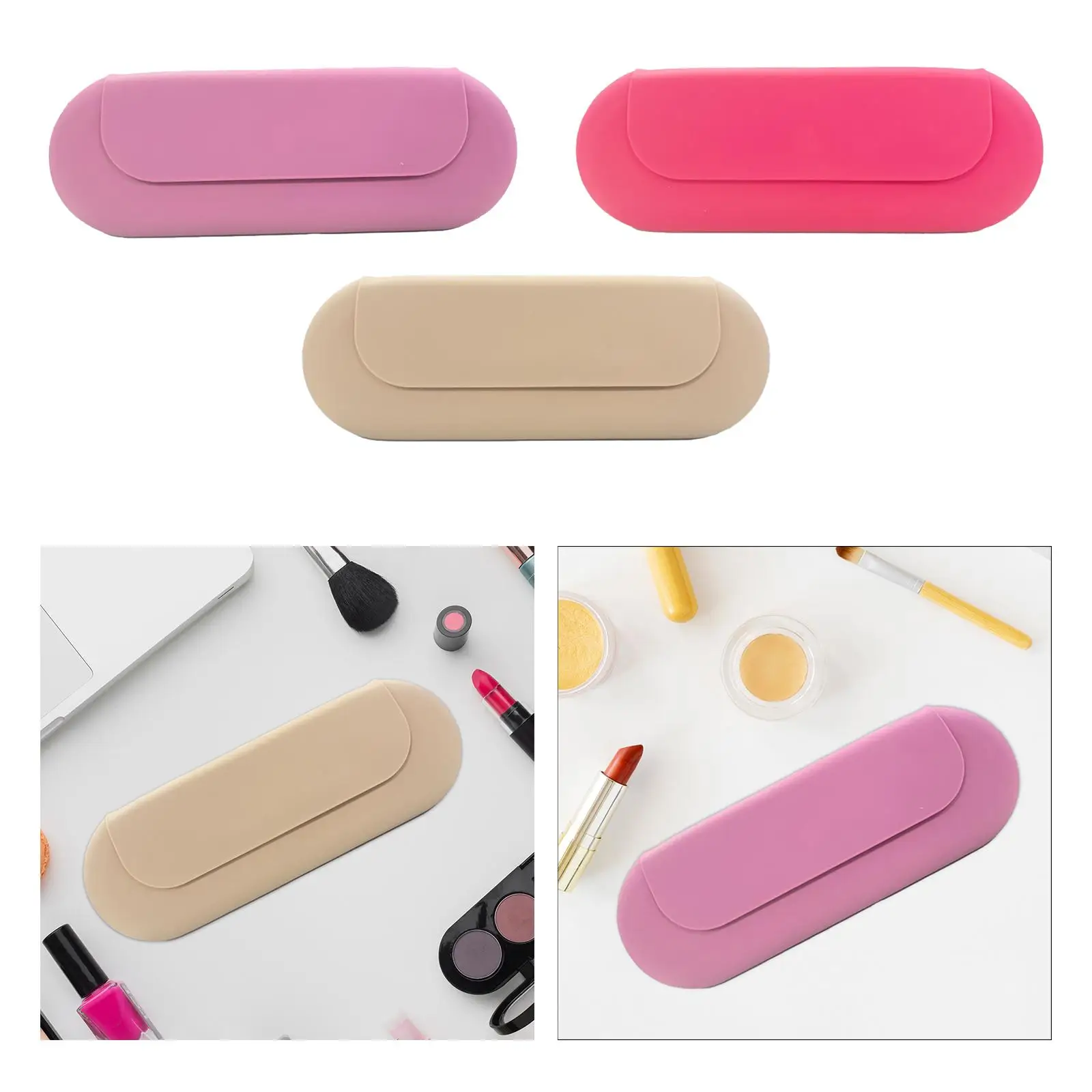 Silicone Makeup Brush Holder Easy to Clean Stylish Waterproof Cosmetic Face Brushes Holder for Girl Lady Women Birthday Gifts