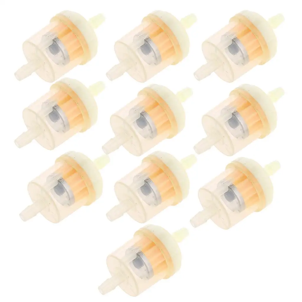 10 pieces plastic motorcycle gas liquid filter 7mm 0.28 inch