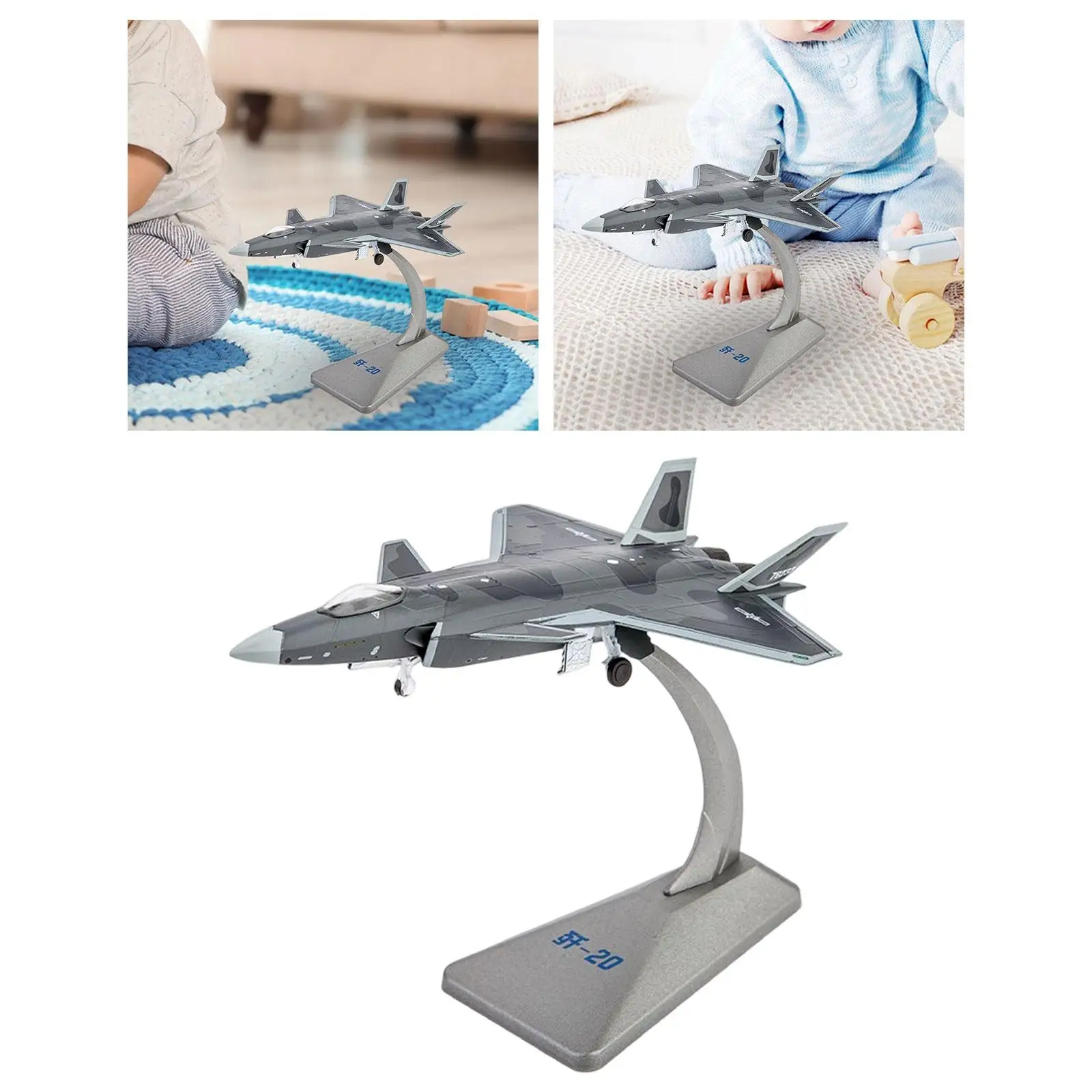 1/144 Scale J20 Airplane Plane for Shelf Living Room TV Cabinet Home