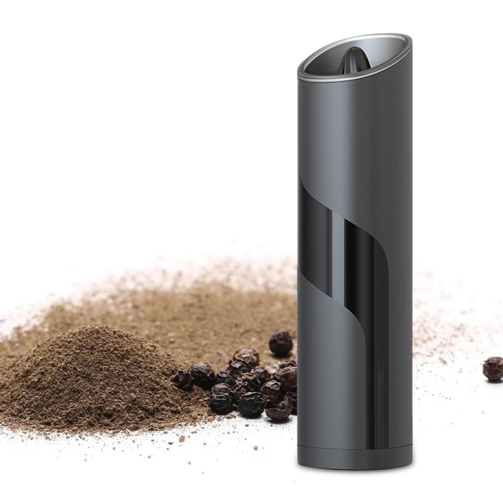 Battery Operated Salt Pepper Grinder Refillable Ceramic Grinding Adjustable Coarseness with LED Light Automatic Kitchen Gadgets