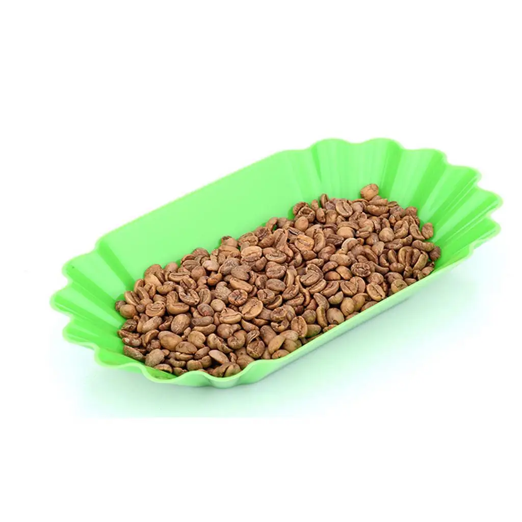 Plastic Small Serving Tray for Coffee Bean, Dessert, Candy, Snack - 4 Colors to Choose