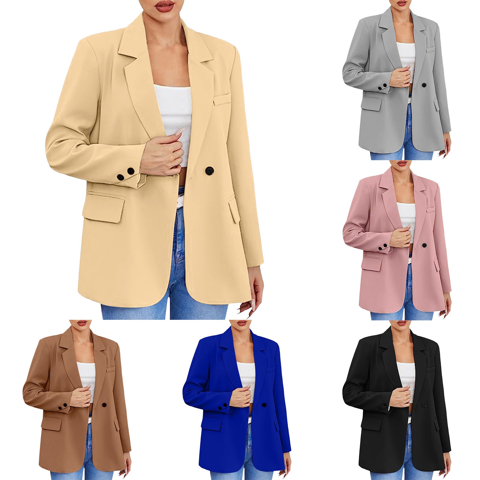 Title 9, Women Coat Spring Autumn Khaki Suit 2023 New Fa...