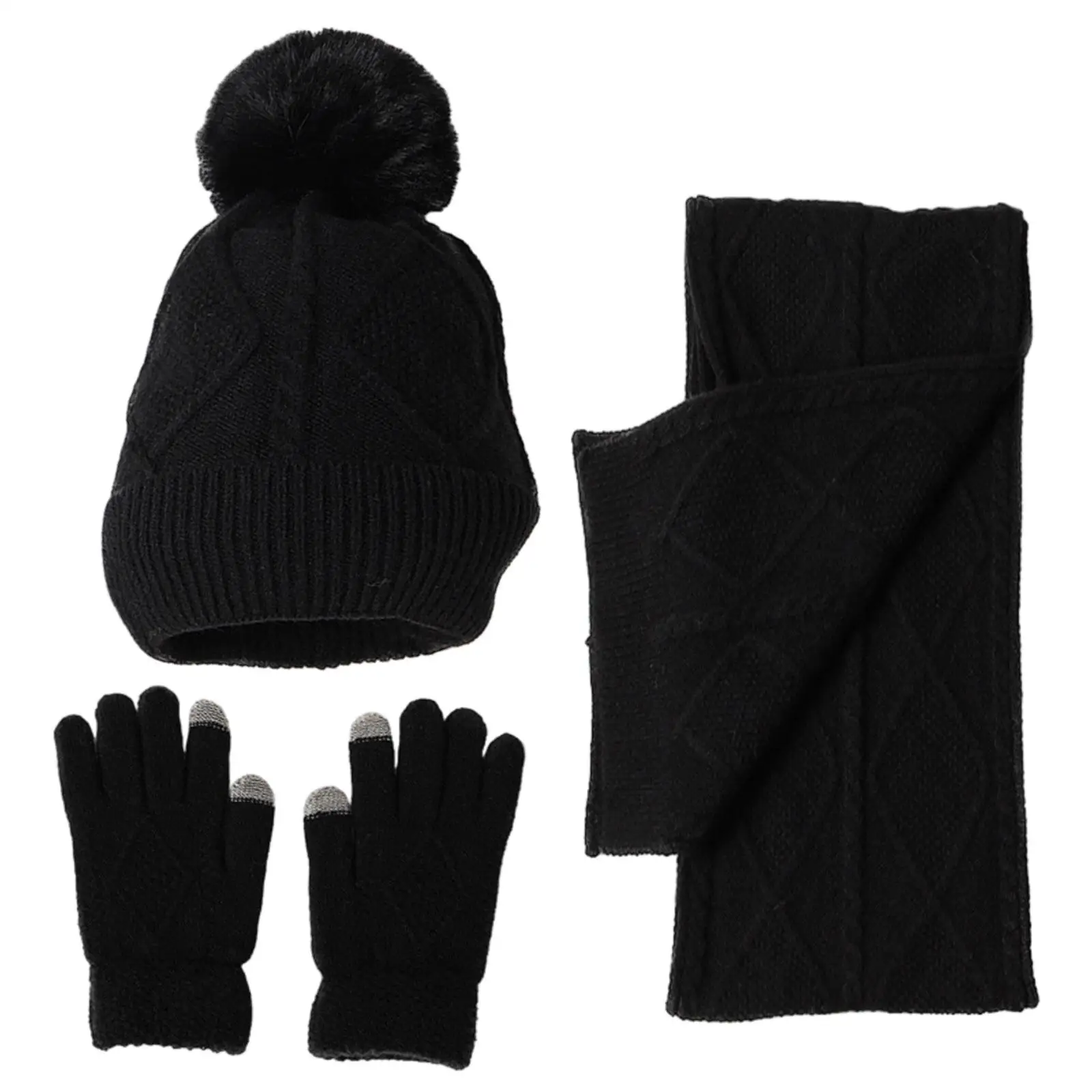 Winter Hat Scarf Gloves Winter Cold Cap for Cold Weather Adults Cap Beanie for Outdoor Sports Skiing Hiking Fishing Holiday