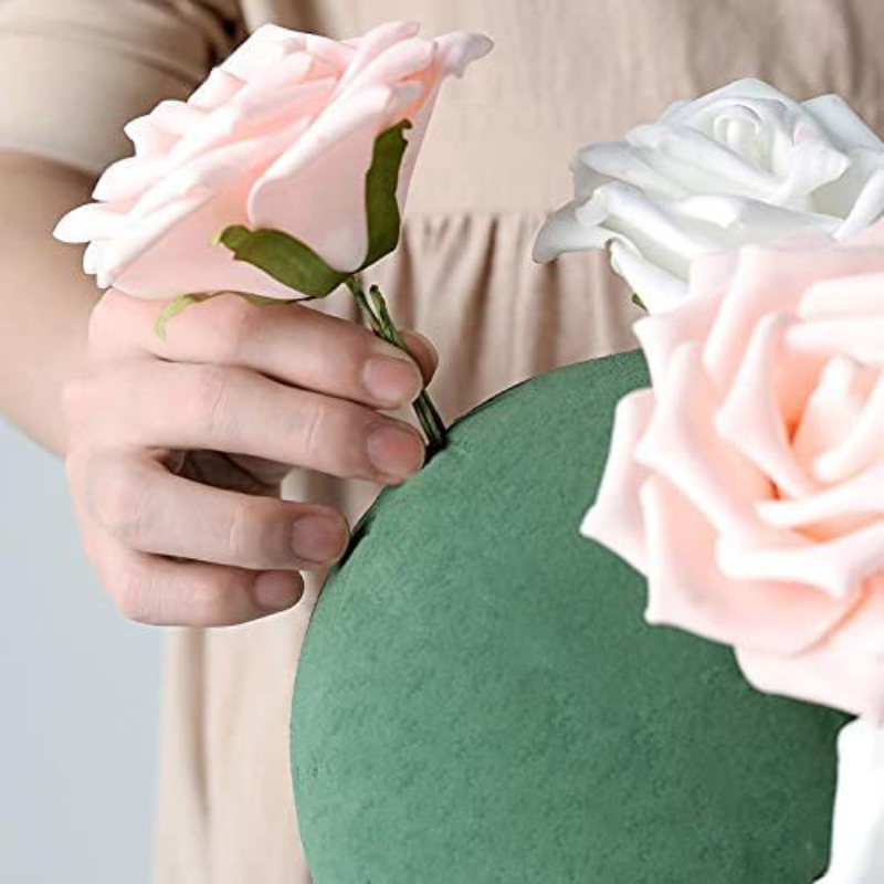 1pc 9/12/15cm runder Blumen schaum block künstlicher Blumen schlamm DIY Blumenstrauß Dekoration Blumen halter Hochzeits feier Hausgarten Dekor – Detail 7