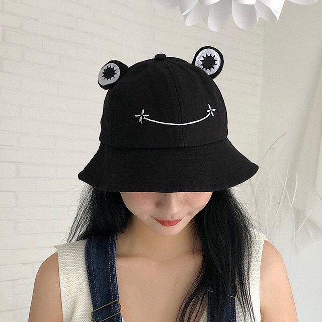 Dropship Children's Korean-Style Cute Frog Fisherman Hat Cotton Embroidered  Sun Hat Warm Ear Protection Basin Hat to Sell Online at a Lower Price