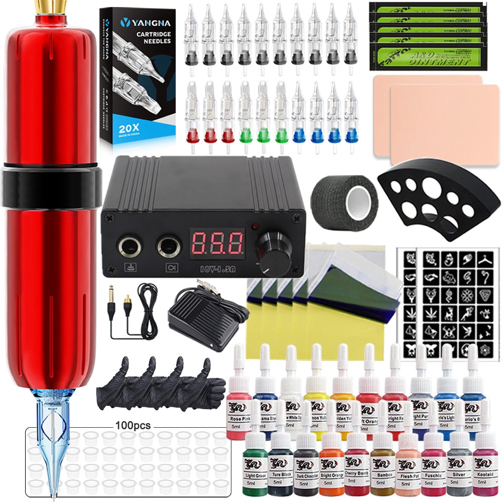 Best of Tattoo Machine Kits Tattoo Power Supply Rotary Pen With Cartridge Needles Professional Tattoo Pen Set Complete Tattoo Kit Supply Reviews & Tips