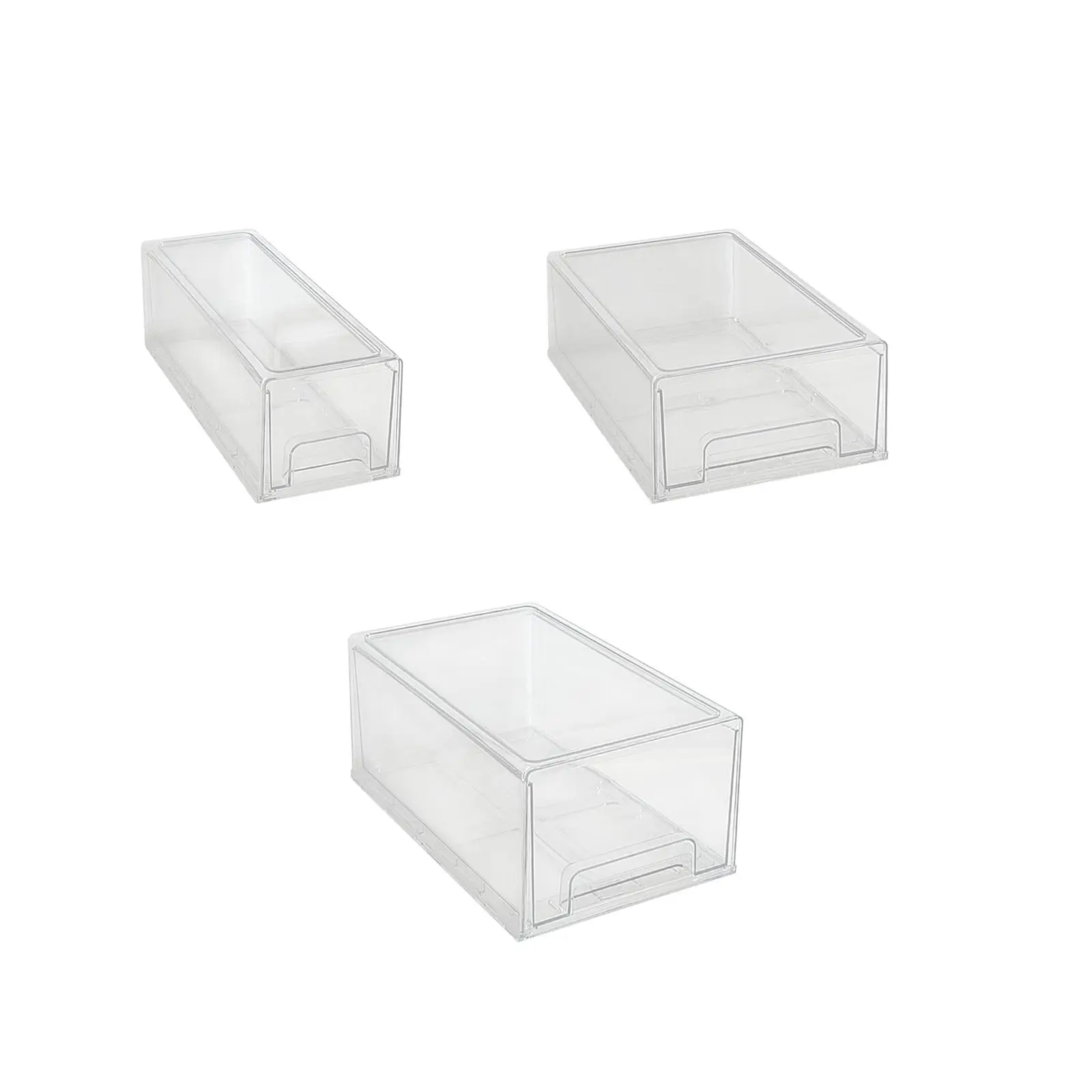 Desktop Drawer Organizer Makeup Holder Organizer Clear Acrylic Storage Drawer Case for Office Countertop Dresser Desktop Closet