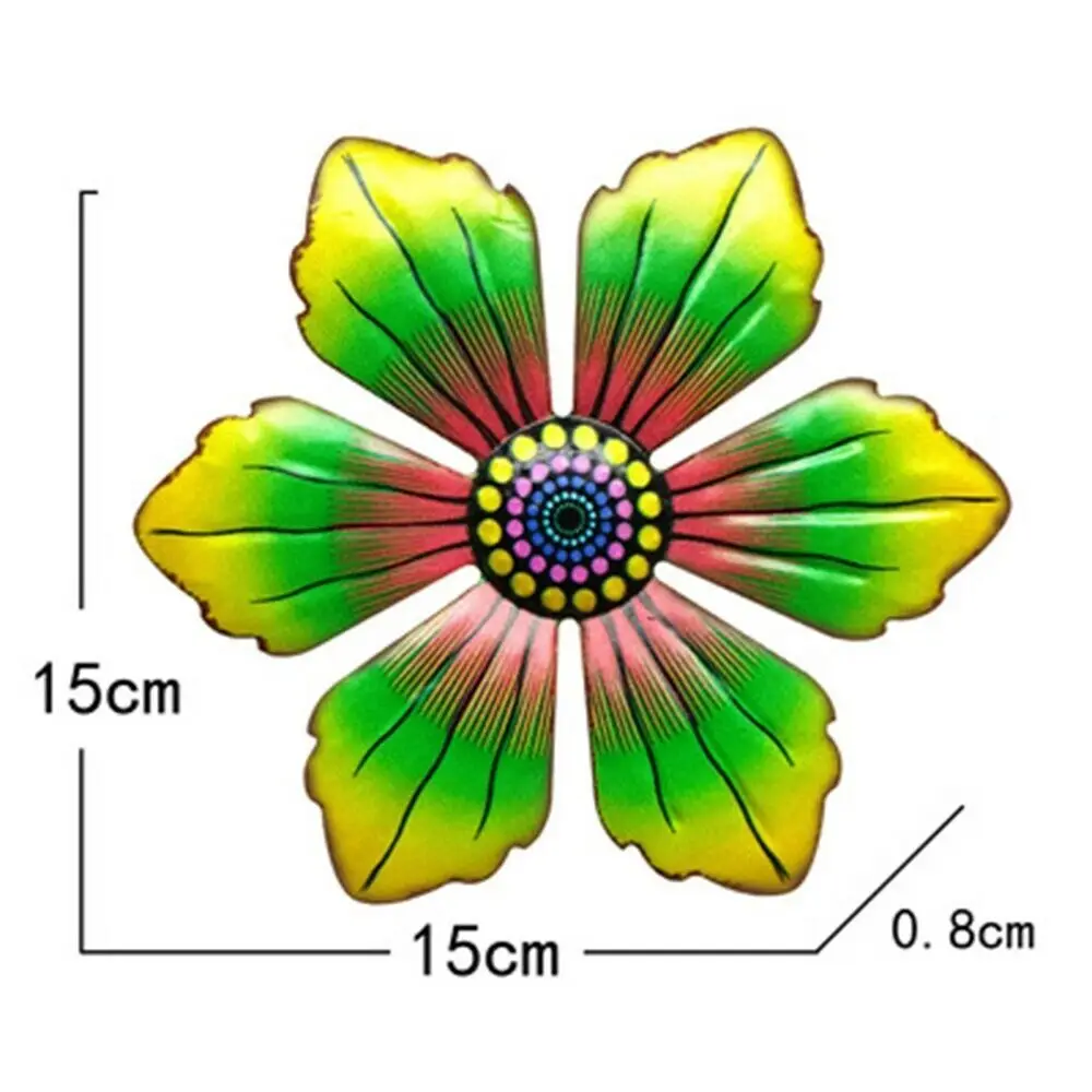 Title 10, HelloYoung Metal Flower Wall Art Sculpture Outd...