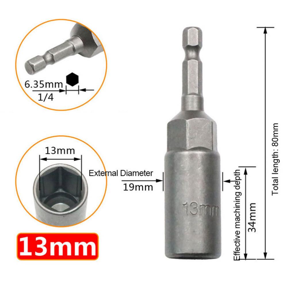 6mm-19mm vertiefen innere Sechs kant hülse elektrische Bohr hülse pneumatischer Innen sechs kant kopf für Muttern schlüssel Handwerkzeuge Elektro schrauber – Detail 12