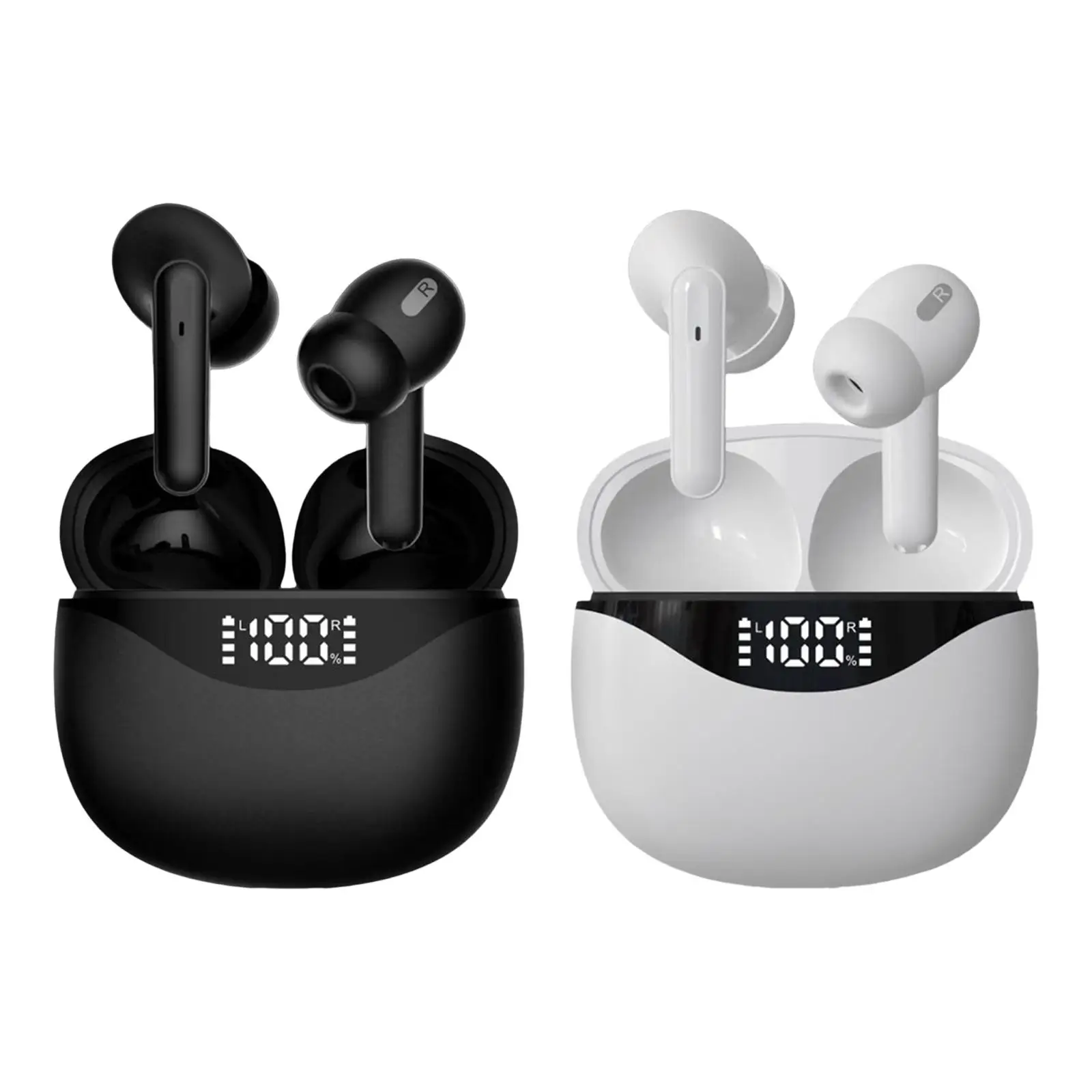 Bluetooth Headsets Waterproof HiFi HiFi Sound with LED Battery Display Earphone for Running Sports