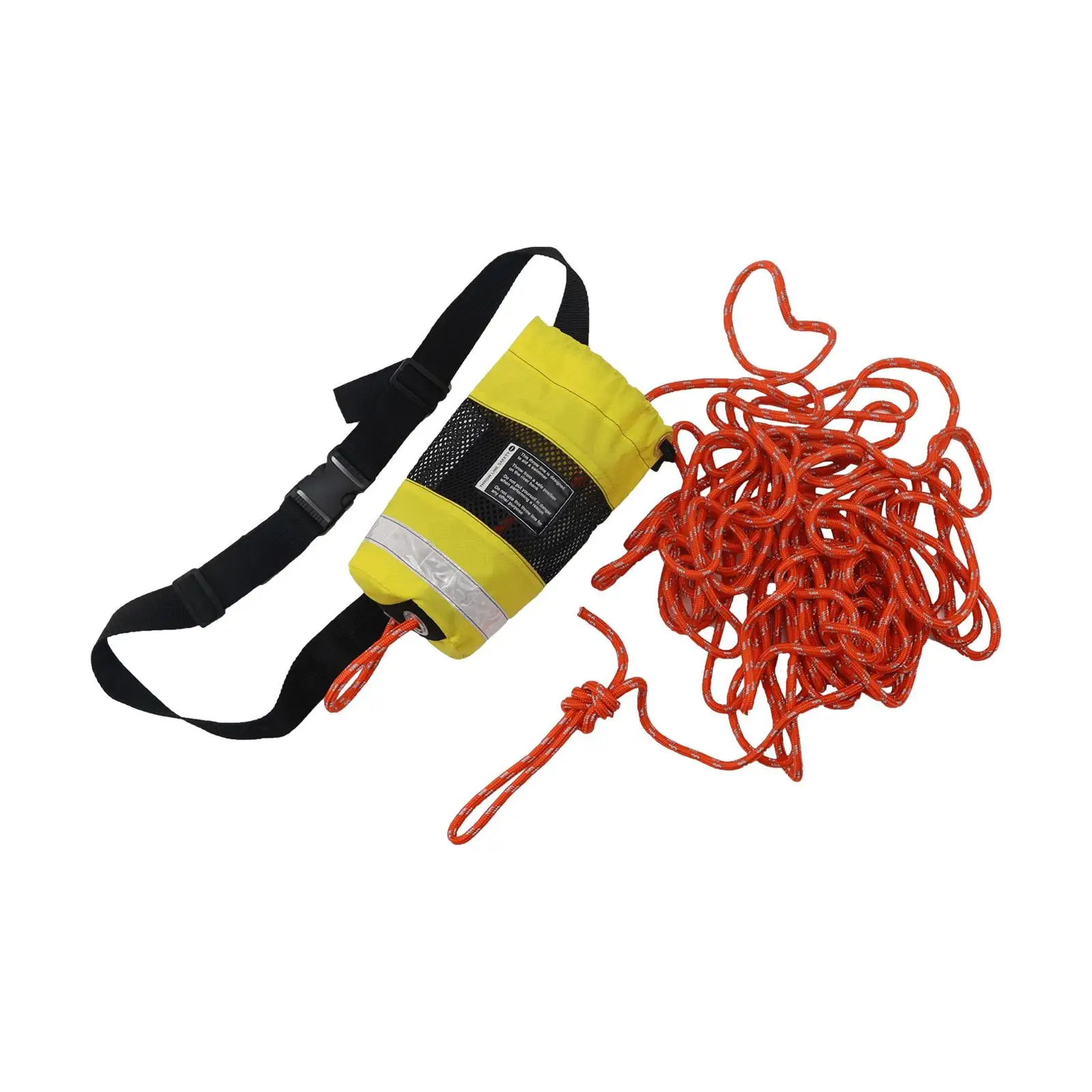 Portable Rope Throw Bag Reflective High Visibility 21M Length for Boating, Water Sports Kayaking, Sailing, Accessory