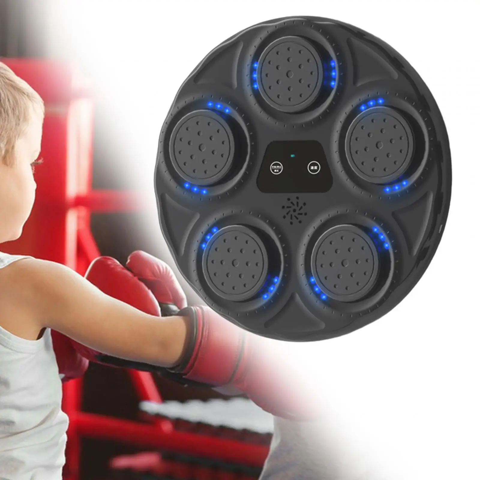 Electronic Boxing Machine Boxing Trainer RGB Lights Adjustable Music Boxing Target for Response Training Sanda Martial Arts
