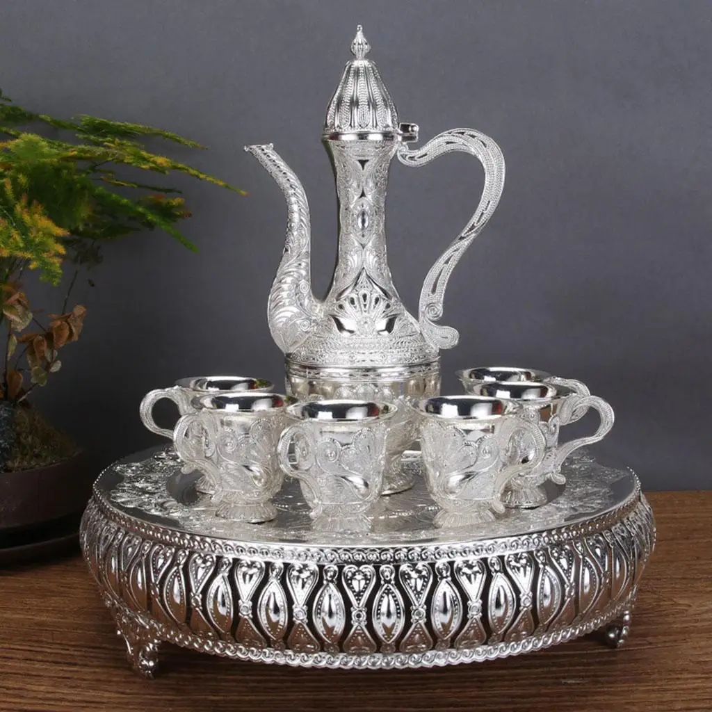 8 Pack Decanter Dispenser Decor Collectible Teapot Plate Vintage Style