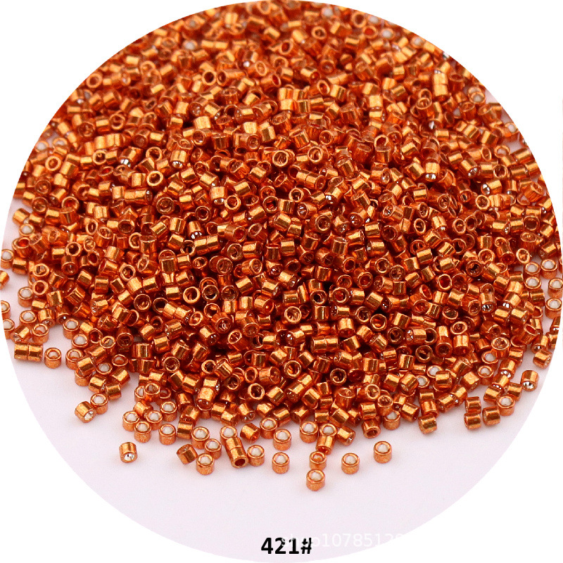1000 Stück 1,6 mm metallische Glasperlen 11/0 lose Abstandsperlen für Handarbeiten, Schmuckherstellung, DIY-Charms, handgefertigtes Nähen – Detail 10