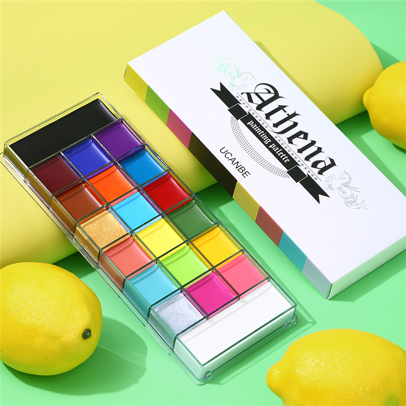 Best of UCANBE 20 Colors Face Body Painting Oil Safe Kids Flash Tattoo Painting Art Halloween Party Makeup Fancy Dress Beauty Palette Reviews & Tips