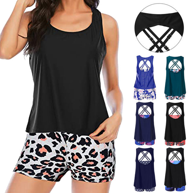 bathing suit tank top and shorts