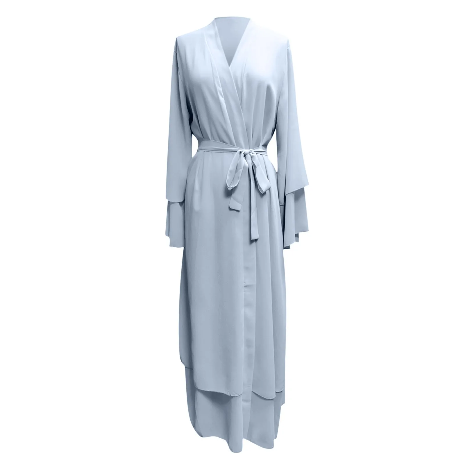 Better Double layer Abaya Kimono Dubai Kaftan Muslim Cardigan Abayas Dresses Women Casual Robe Femme Caftan Islam Clothes