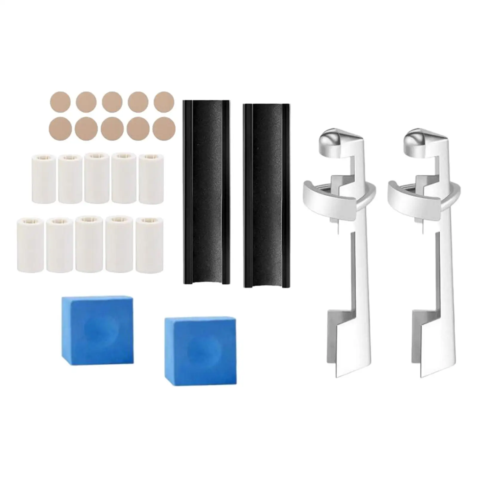 26x Pool Cue Tip Repair Kit Pool Cue Tip Clamp 22mm Chalk Cubes for Beginners Playing Game Training Outdoor Sports Practice