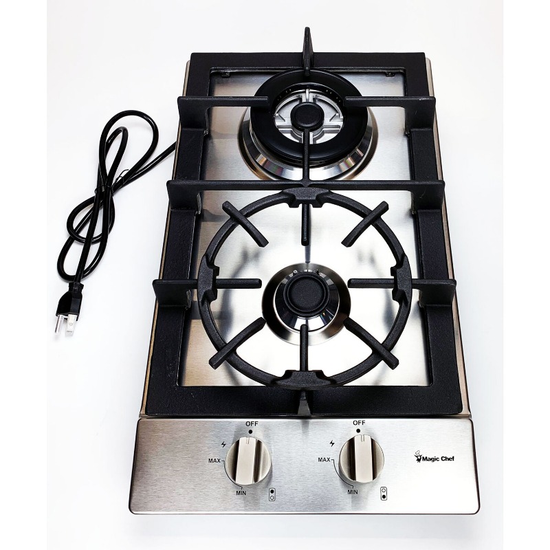 Title 2, Magic Chef 12-in. Built-in Gas Cooktop in Stain...