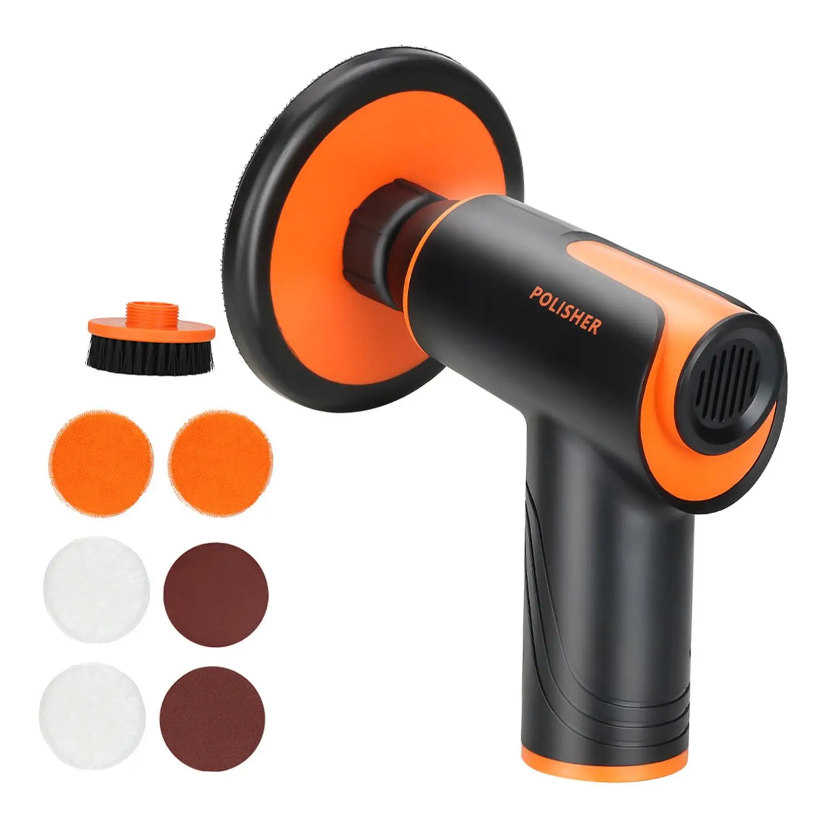 Cordless Car Buffer Polisher Rechargeable with 2x2000 MAh Battery Portable