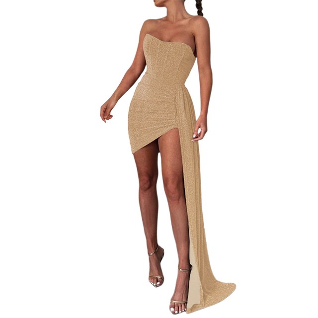 Beautiful Modern Sleeveless and Backless Corset, Mini Bodycon Glitter sexy Dress - Image 9