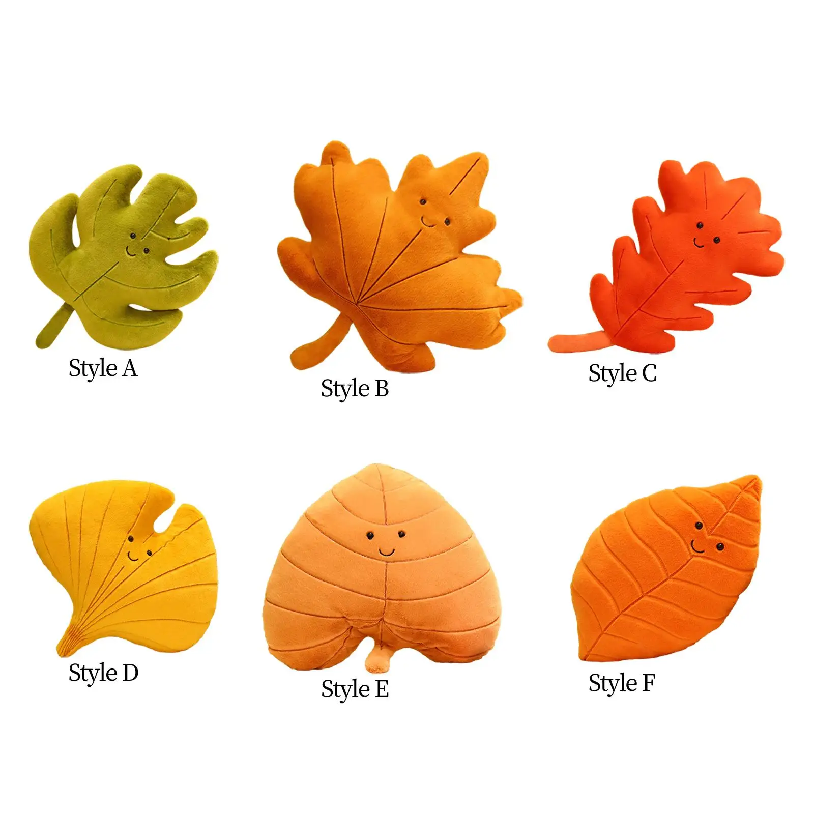 3D Leaf Plush Pillow Creative Soft Cute Decorative Throw Pillow Plush Toy Backrest Pillow for Couch Bed Bedroom Sofa Home Decor