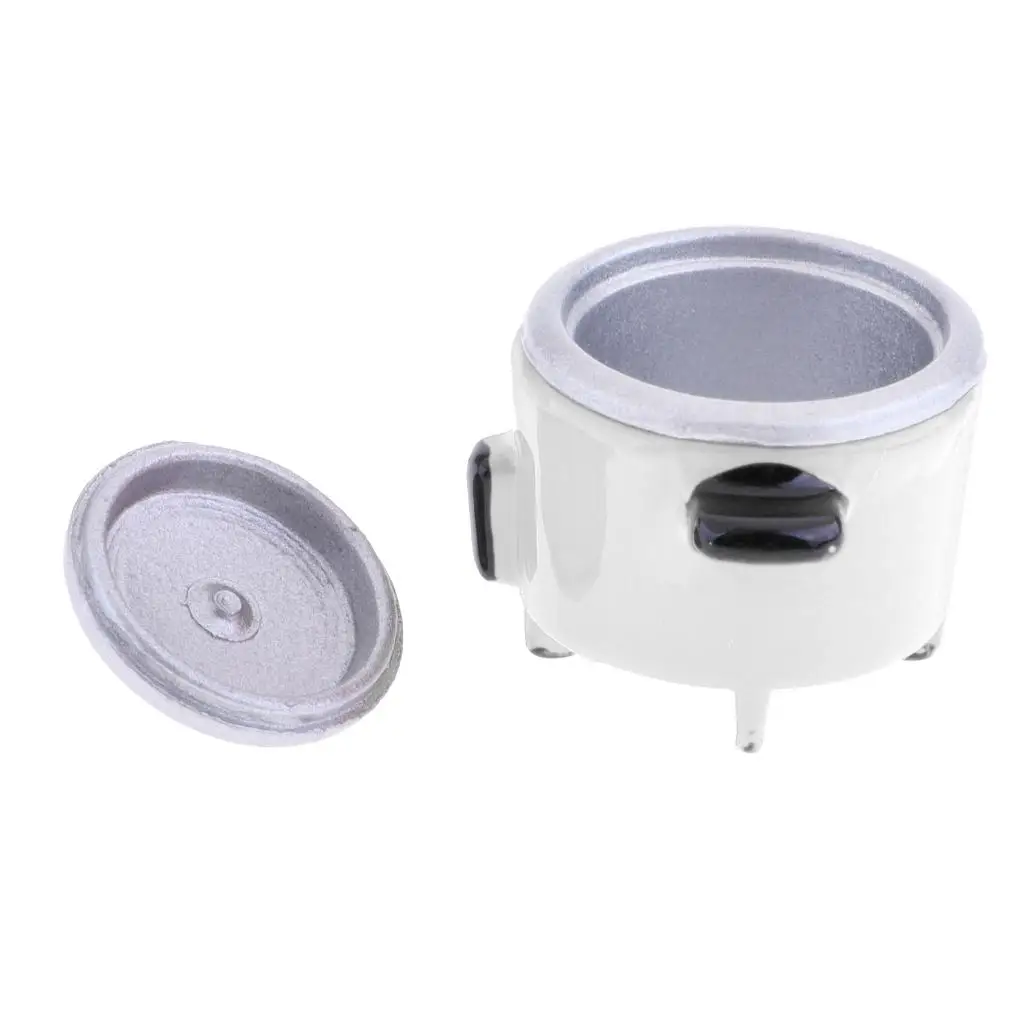  Rice Cooker Toy :12 Doll House Miniature Cookware Accessory White