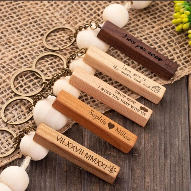 50 Pieces Blank Wooden Key Tag Key Engraving Blanks Unfinished Wood Keychain  Key Ring Key Tags For DIY Crafts - AliExpress