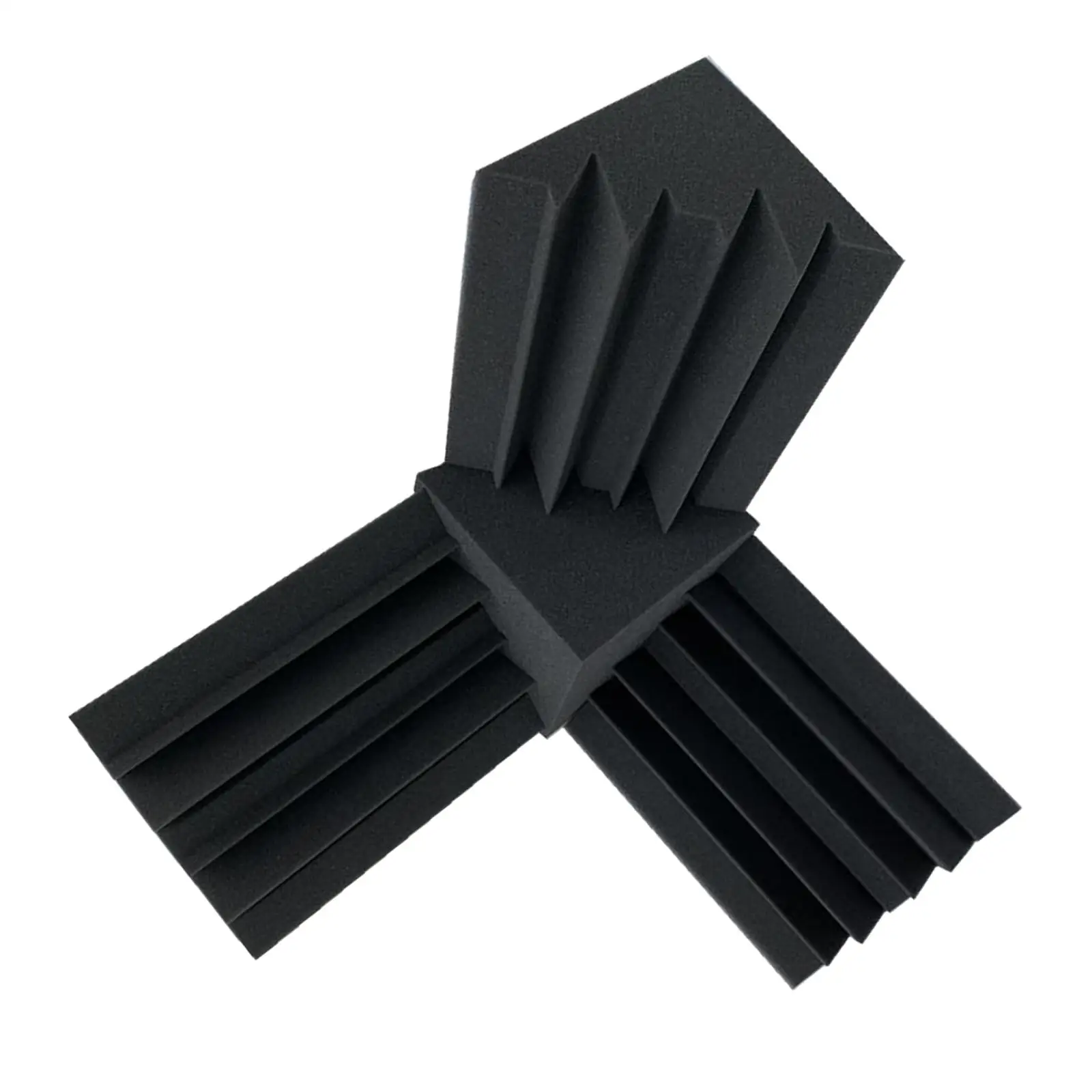 Set of Four acoustic Foam Panels Sound Proof Sound Insulation Easy to Install Corner Wedge Foam Sound Absorbing Panel for Studio