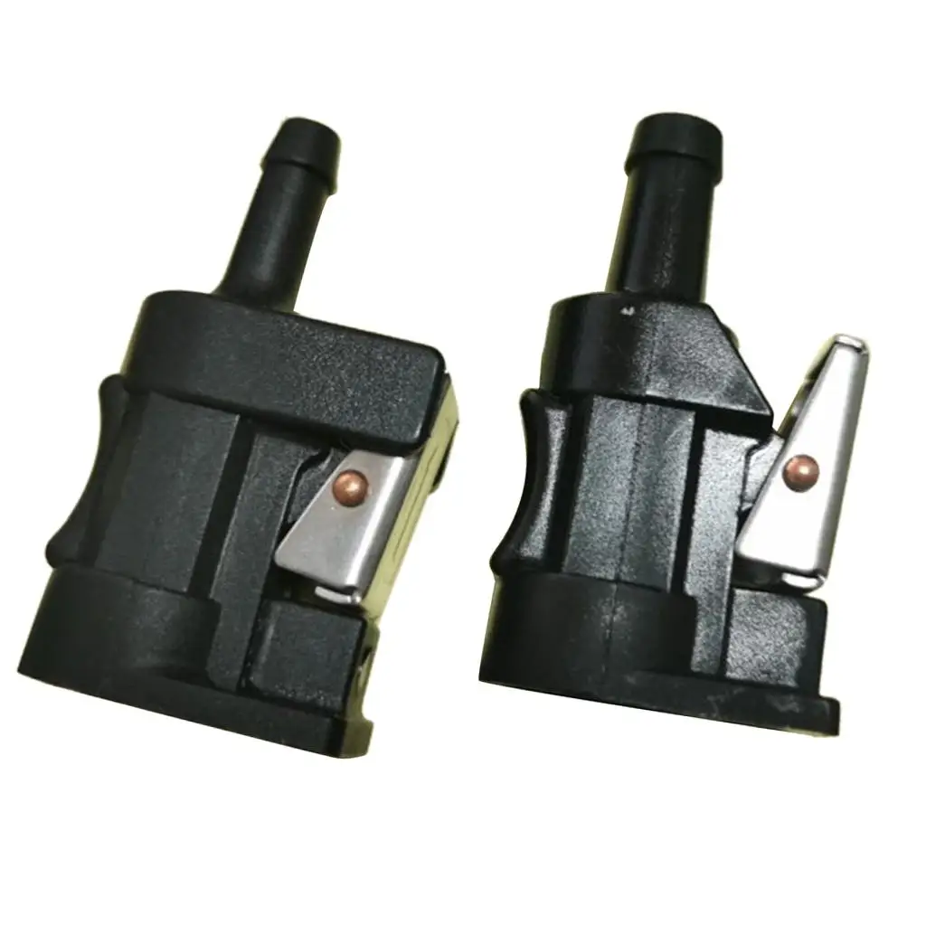 2x 5/16 inch 8mm Engine End/Side Connector for Outboard Fuel Line