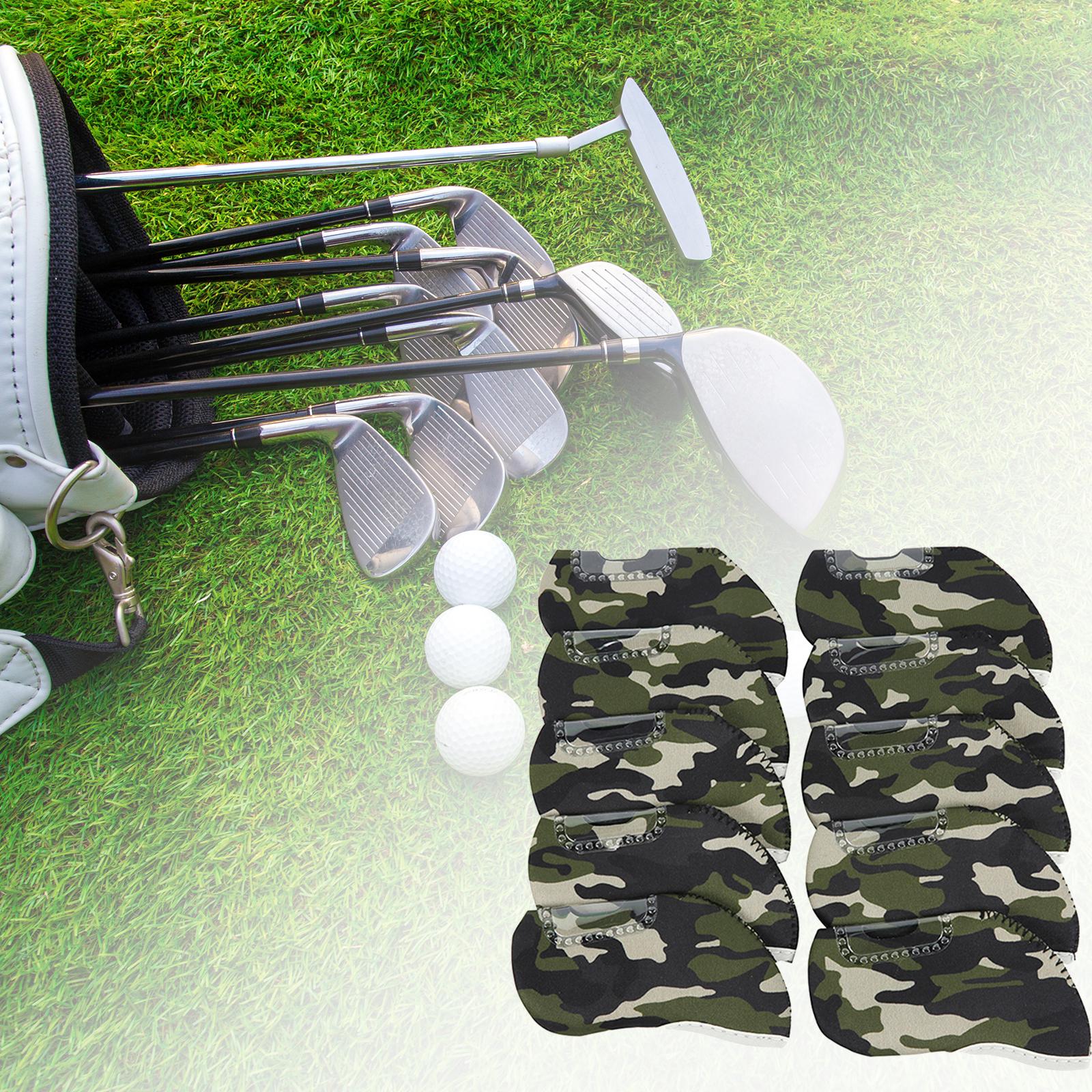 Description Picture 4 of item10x Golf Iron Club Head Covers Set Neoprene Visible Window Golf Headcover, Neoprene Golf Club Head Cover for Womens Mens