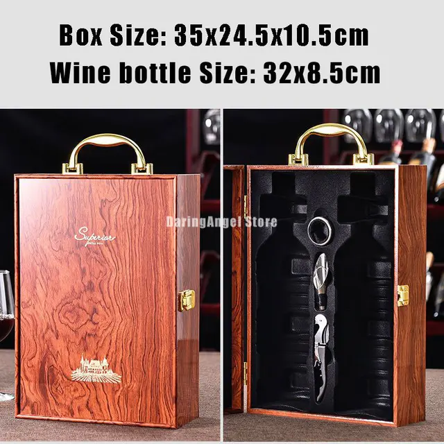 Red Wine Leather Single Portable Packaging Box Single Wine Box Red Wine Bag  - AliExpress