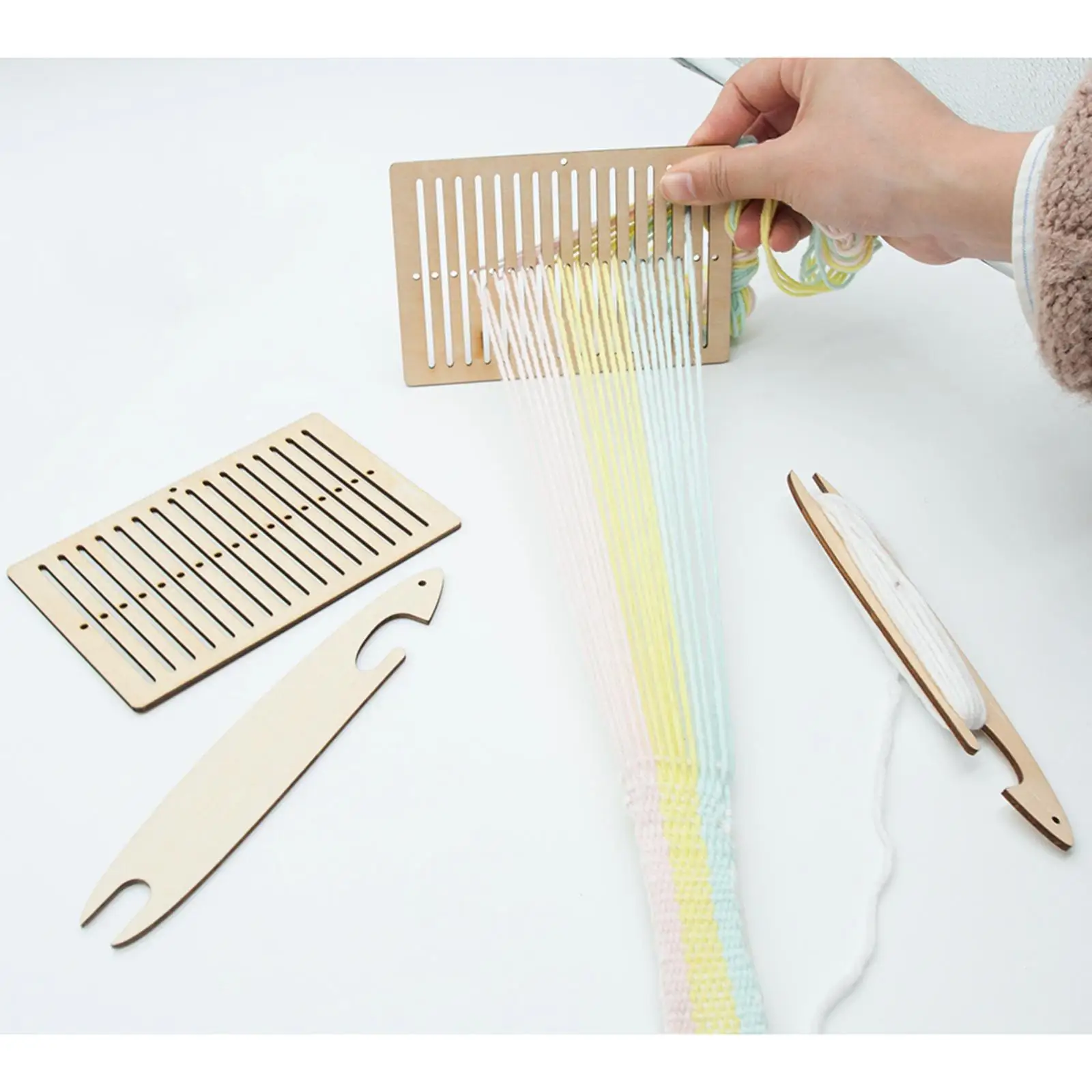  Weaving Loom Kit Suit for Woven  Lab Machine Knitting Sewing Weaving Tool