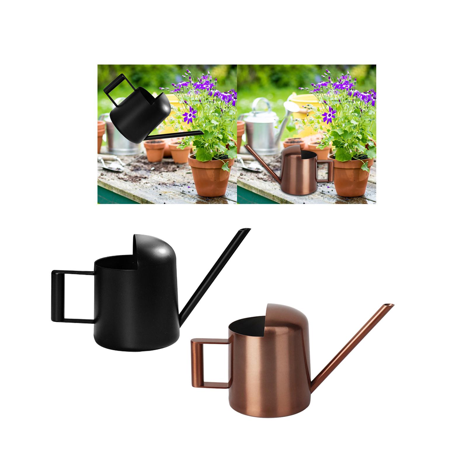 300ml Stainless Steel Watering Can Reusable Comfortable Handle Water Cans for Indoor and Outdoor for Office General Houseplants