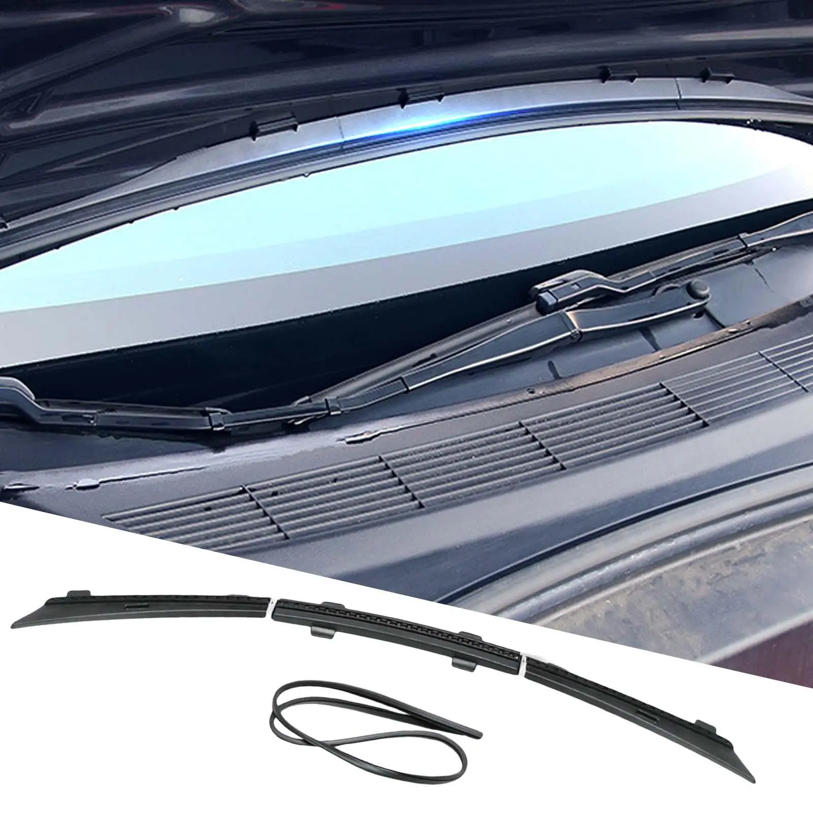 Car Front Hood Cover Water Strip Engine Cover Seal Trim Air Vent Intake Protect Modification Parts for Tesla Model 3