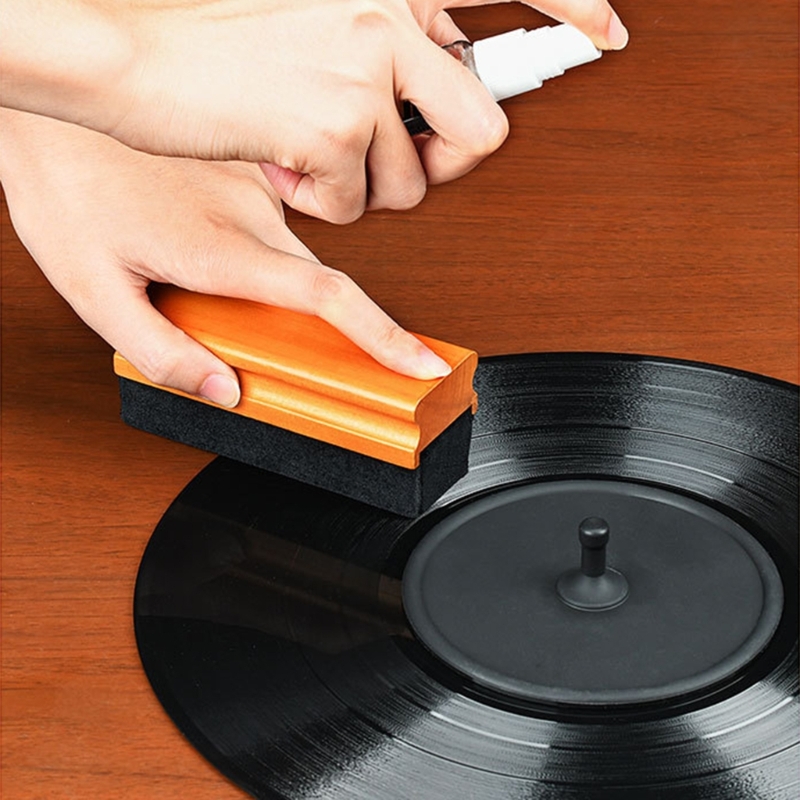 Title 5, Vinyl Record Cleaner Anti-static Goat Hair Wood...