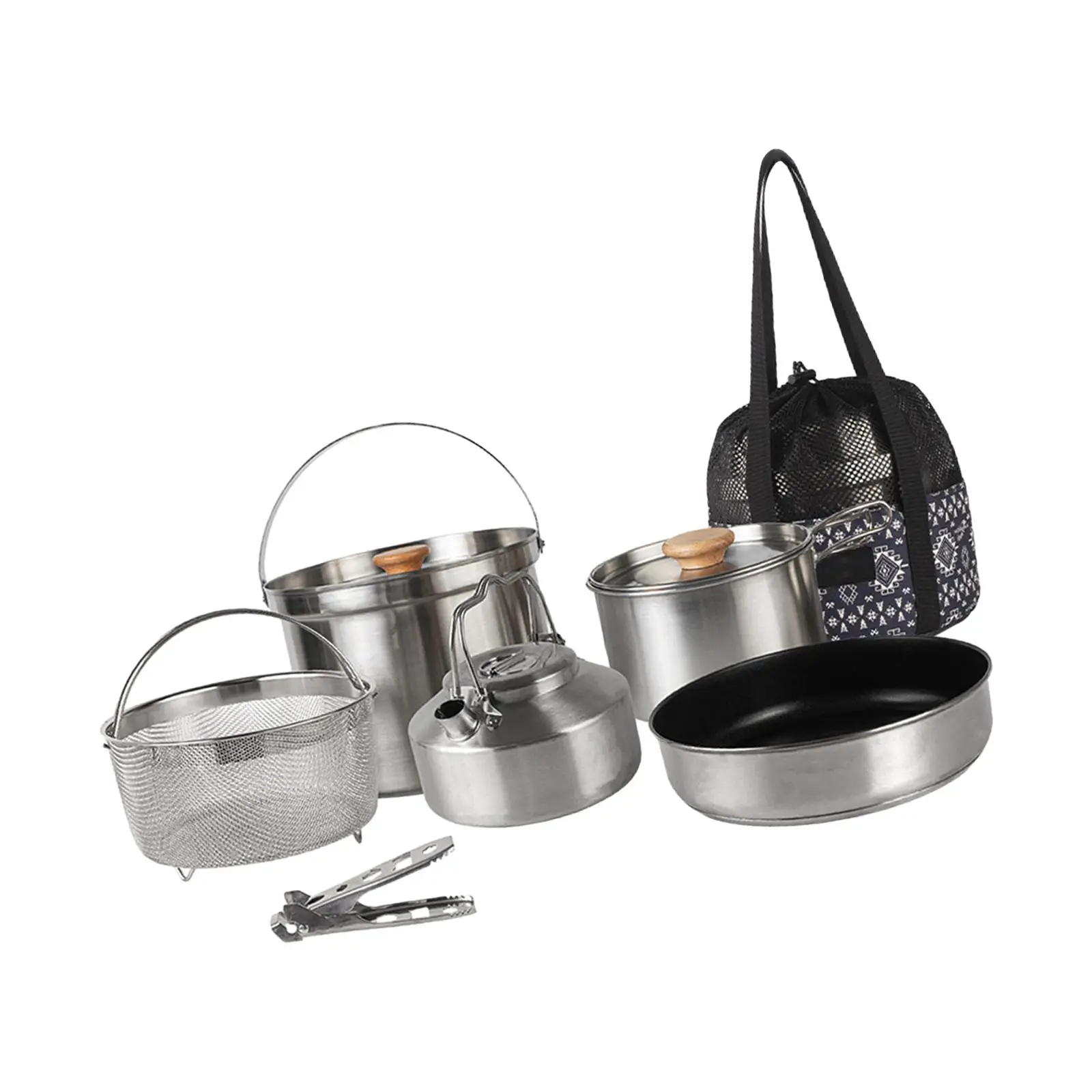 Pan Kettle Lightweight Camping Cookware Set for Home Backpacking Travel