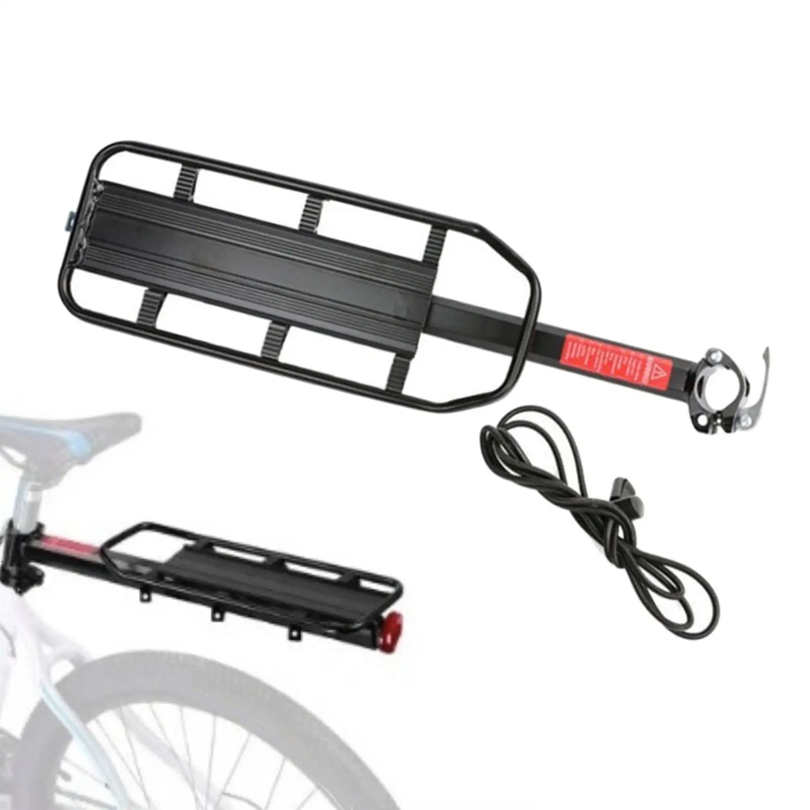 Bike Cargo Rack Bicycle Rack Black Bicycle Pannier Bag Holder Adjustable Durable Quick Release Luggage Carrier Rack Rear Rack