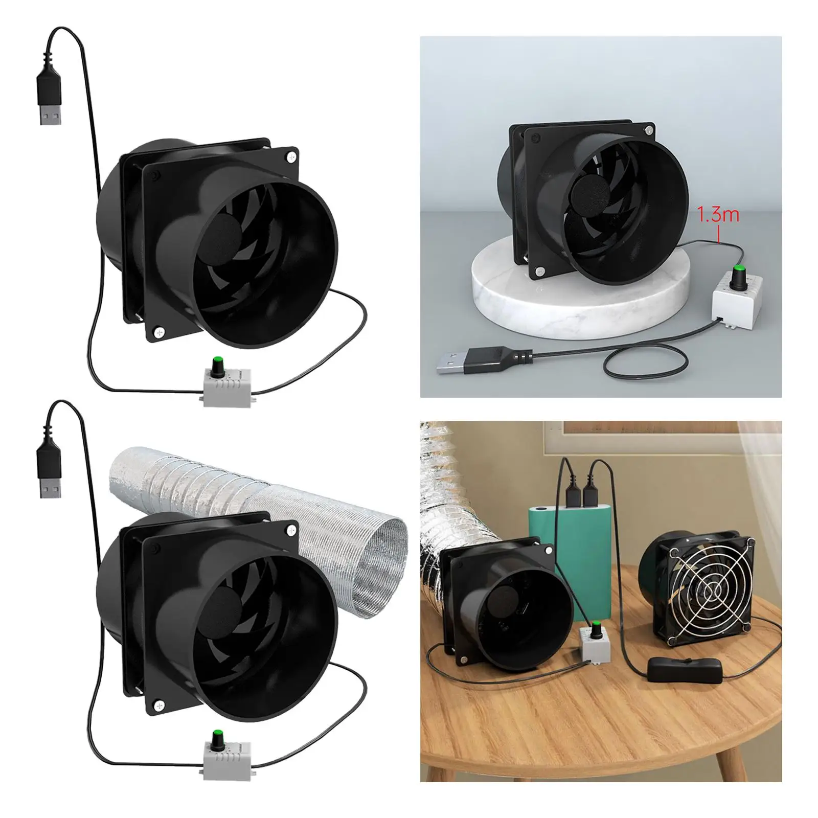 Wall Exhaust Fan through Wall Installation Pet Dog House Greenhouse High Speed Extractor Fan for Window Bathroom Office Kitchen