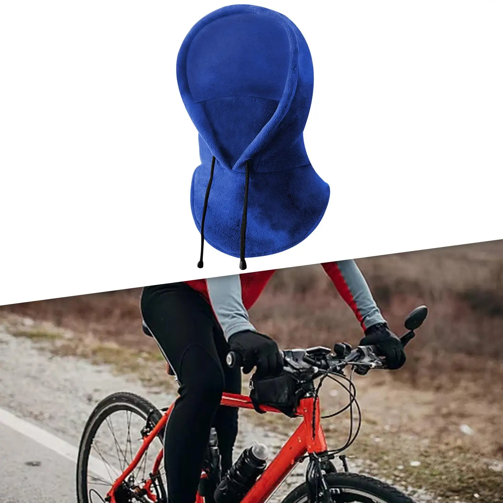 Winter Warm Riding Mask Windproof Full Face Headgear Outdoor Sports Mask Hooded Cycling Scarf Fleece Insulation Elastic Mask