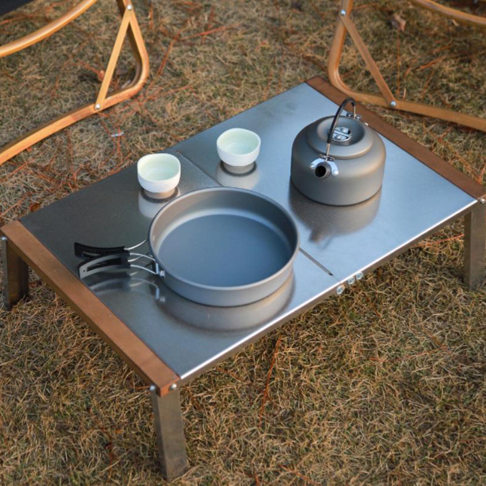 Portable Folding Camping Table Portable Foldable Table Lightweight Adjustable Desk for Travel Picnic Backyard Beach BBQ