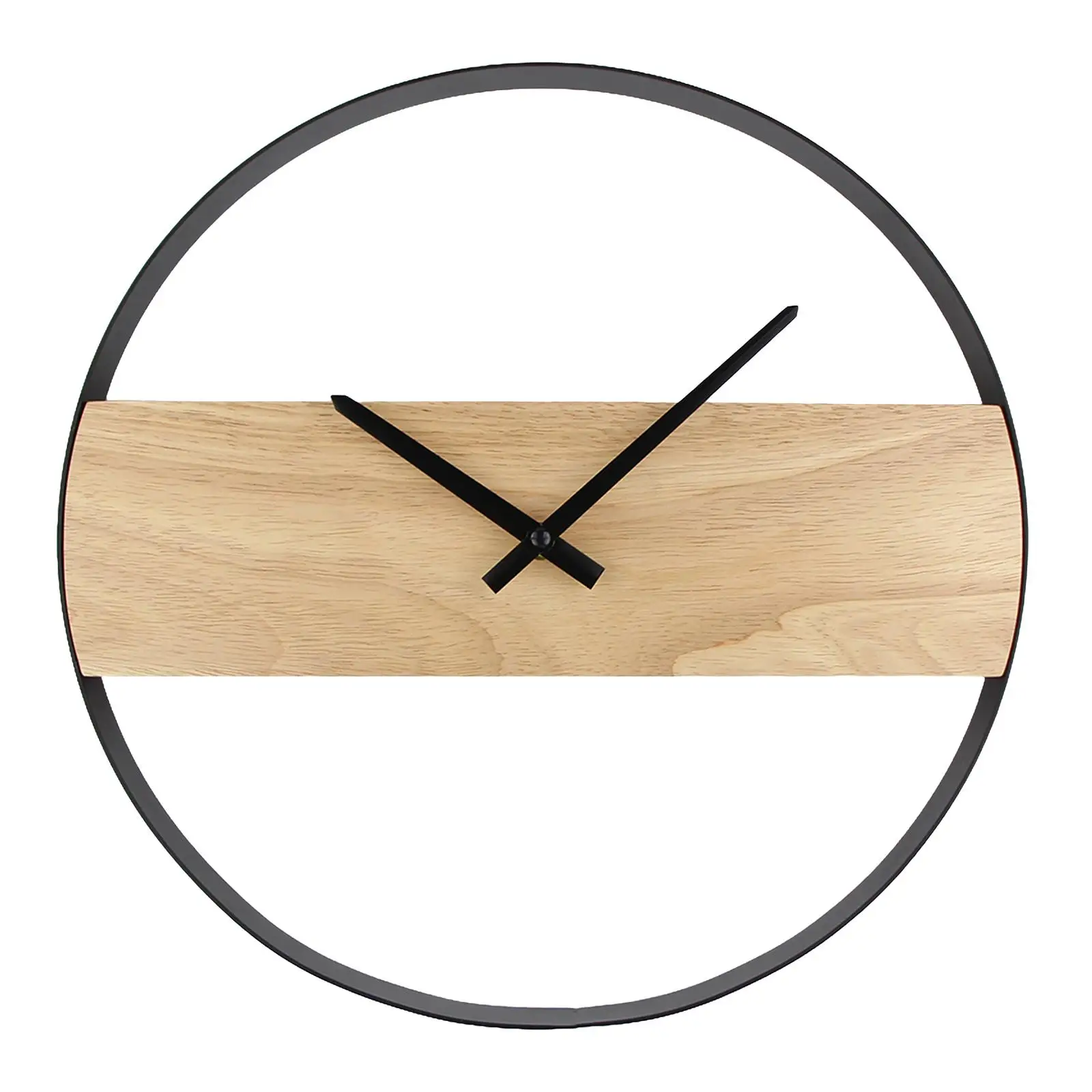 Japanese Style Wooden Wall Clock Non Ticking Hanging DIY Clocks Silent Round Large