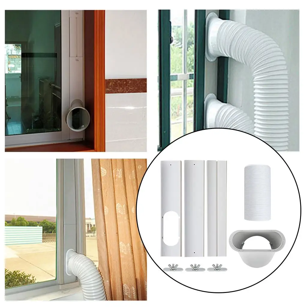Portable Air Conditioner Window Seal Plates Kit Plastic Vent Kit for Door