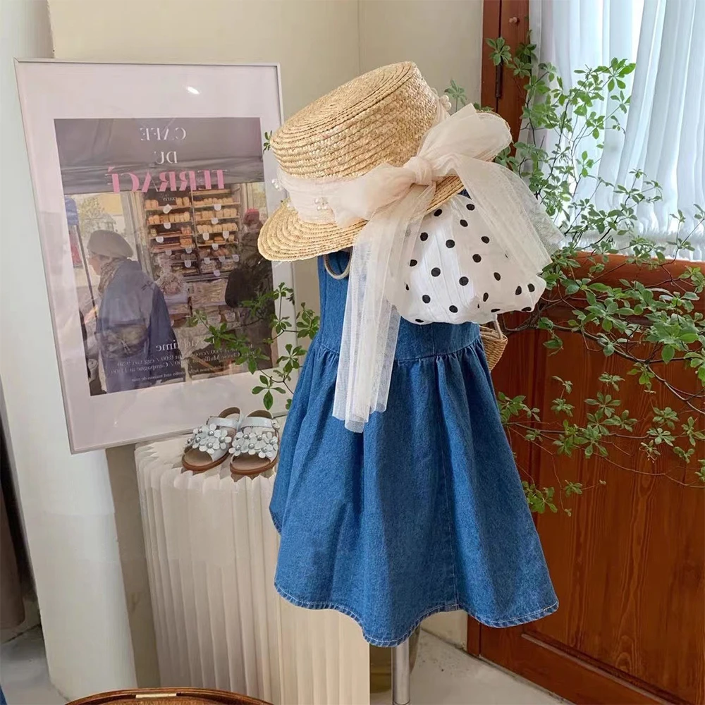 Title 3, Girls Summer Suit 2023 New Polka Dot Puff Sleev...