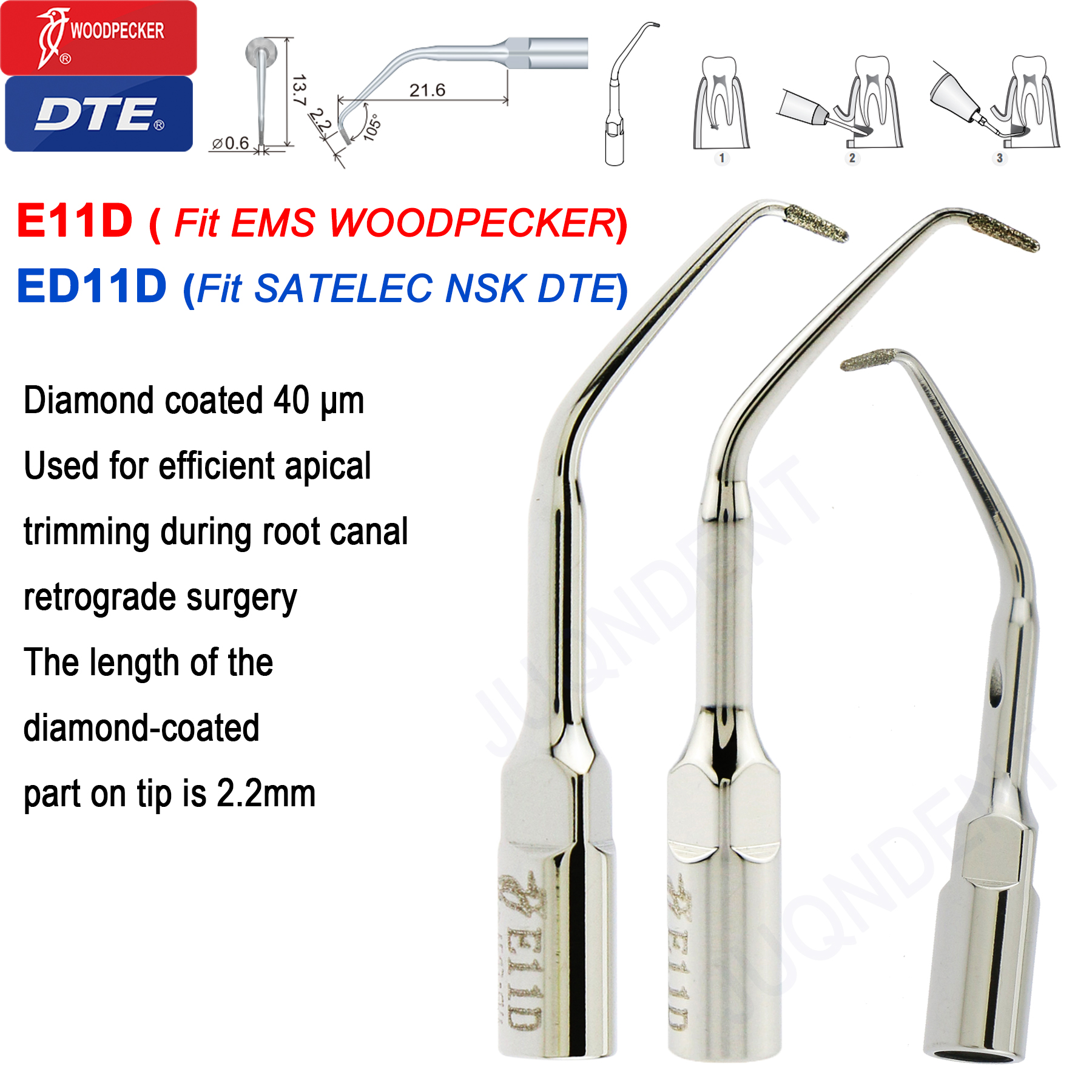 Best of Woodpecker DTE Dental Ultrasonic Scaler Tips Dentistry Ultrasound Scaling Tip Fit EMS SATELEC NSK Dental Products Reviews & Tips - Image 5